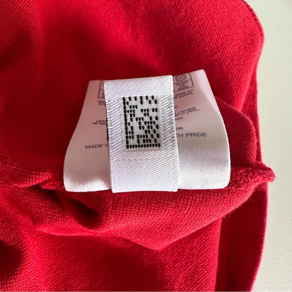 TED BAKER London Y2K Ruffle Sleeveless Blouse Size 2 Red Stretch Scoop Neck - Picture 6 of 9